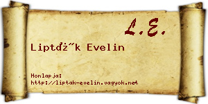 Lipták Evelin névjegykártya